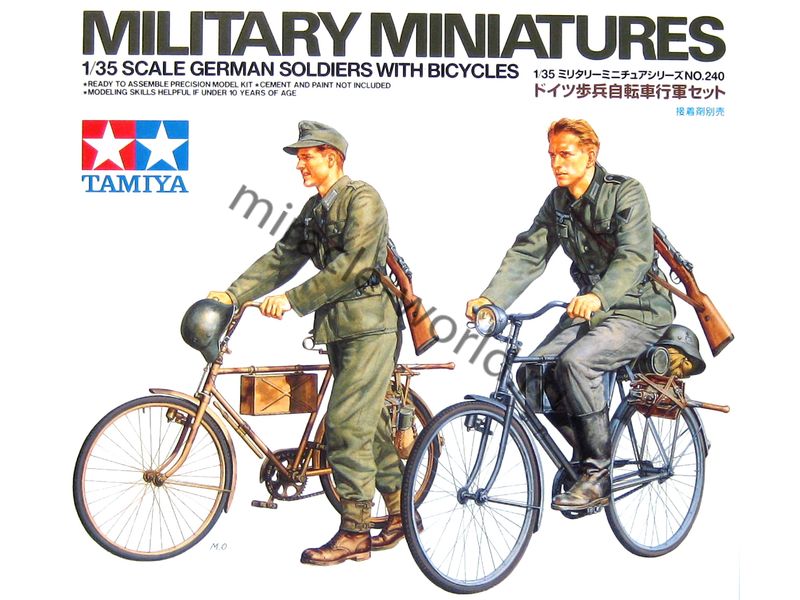 Tamiya 35240 German Soldiers with Bicycles (WWII) /немецкие солдаты на велосипедах/ 1/35
