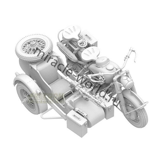 Freedom Models 16005 BMW R75 /w Side Car & MG 34 /мотоцикл с коляской и ...